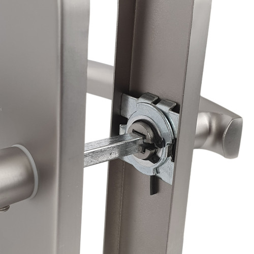 2 poignées de porte AUDACE BDC, Aluminium entraxe 195 mm