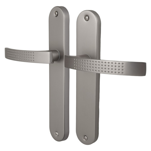 2 poignées de porte AUDACE BDC, Aluminium entraxe 195 mm