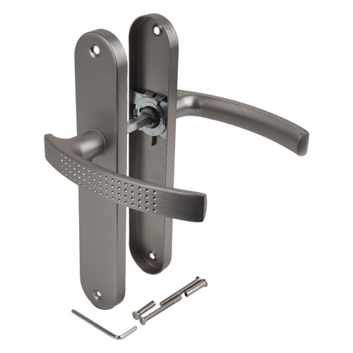 2 poignées de porte AUDACE BDC, Aluminium entraxe 195 mm