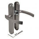 2 poignées de porte AUDACE BDC, Aluminium entraxe 195 mm