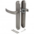 2 poignées de porte AUDACE BDC, Aluminium entraxe 195 mm