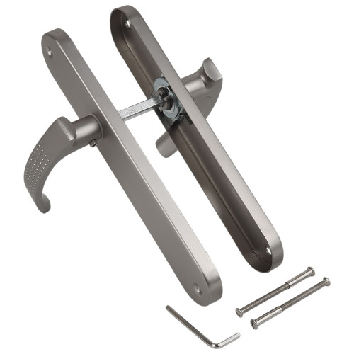 2 poignées de porte AUDACE BDC, Aluminium entraxe 195 mm