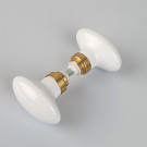 Bouton double OLIVES, embase dorée