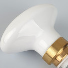 Bouton double OLIVES, embase dorée