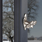 Poignée de fenêtre crémone FEUILLE, Aluminium gris vieil argent - Ambiance