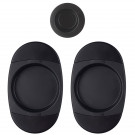 2 poignées de porte coulissante CUVETTE, Nylon noir BDC avec douille