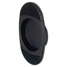 2 poignées de porte coulissante CUVETTE, Nylon noir BDC avec douille