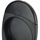 2 poignées de porte coulissante CUVETTE, Nylon noir BDC avec douille