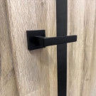 2 poignées de porte sur rosace carrée LOFT, Métal mat