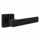 2 poignées de porte sur rosace carrée LOFT, Métal mat