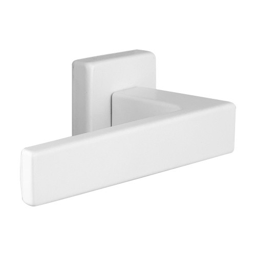 2 poignées de porte sur rosace carrée LOFT, Métal mat