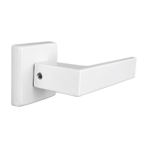 2 poignées de porte sur rosace carrée LOFT, Métal mat