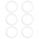 Rondelles Nylon Blanc en lot de 6