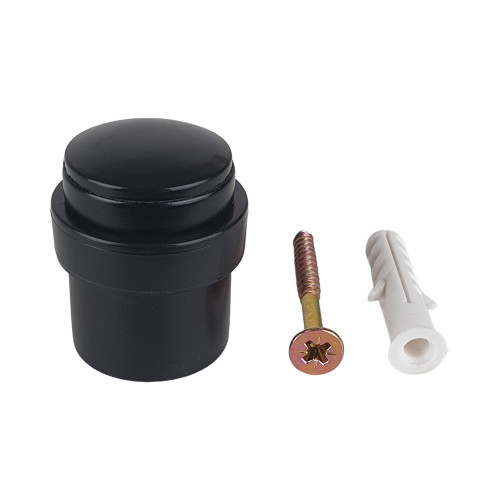Butée de porte sol CYLINDRIQUE, Aluminium noir