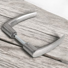 2 béquilles de porte ou portail CHANTIER, Aluminium poli, Carré 6 mm