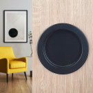 2 poignées cuvettes rondes BASIC, Zamak noir mat Ø59mm