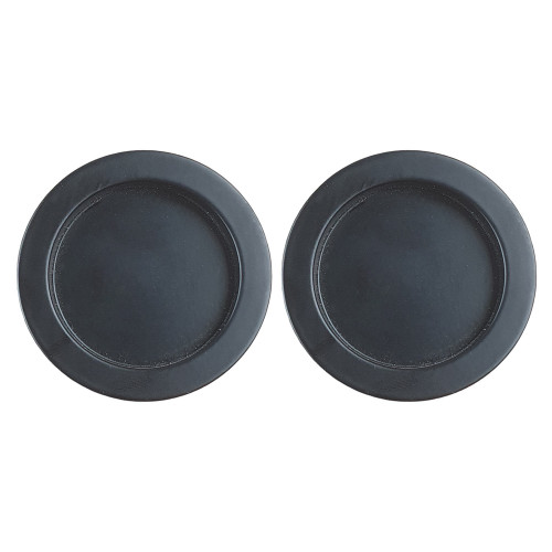 2 poignées cuvettes rondes BASIC, Zamak noir mat Ø59mm