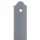 2 poignées de porte NOBLE, Plaque fine minimaliste, Fer patiné gris entraxe 195 mm