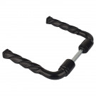 2 béquilles de porte ou portail NANTUA TORSADE, Aluminium noir, Carré 7 mm