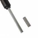 2 béquilles de porte ou portail NANTUA TORSADE, Aluminium noir, Carré 7 mm