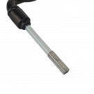 2 béquilles de porte ou portail NANTUA TORSADE, Aluminium noir, Carré 7 mm