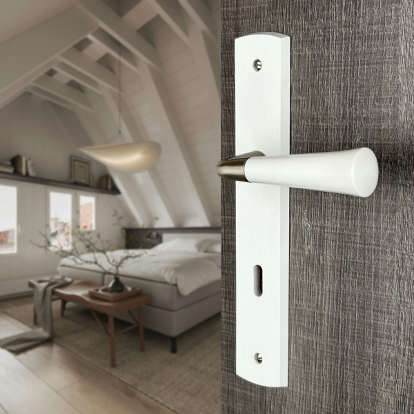 Poignée de porte ISIS cle bois blanc