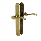 2 poignées de porte AGATHE, Laiton poli entraxe 195 mm