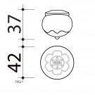 Bouton de meuble ANTAN porcelaine