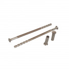 Vis relieuse recoupable tête bombée fendue + douille lisse non fendue - poli