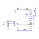 Poignée de fenetre baltic alu blanc