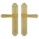 Poignée de porte régence laiton poli