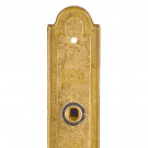 2 poignées de porte REGENCE, Laiton poli doré entraxe 195 mm