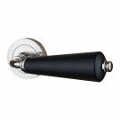 Poignée de porte sur rosace honfleur noir