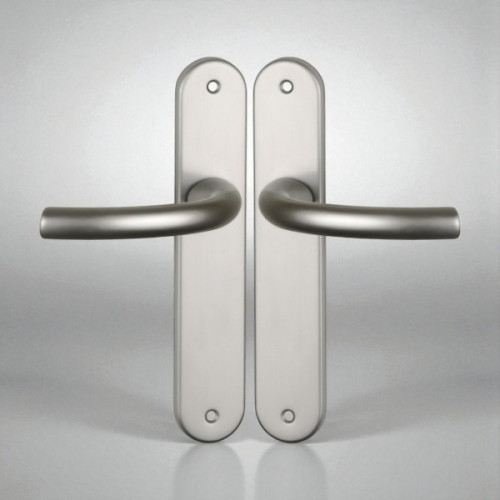 2 poignées de porte KYOTO, Aluminium anodisé entraxe 195 mm