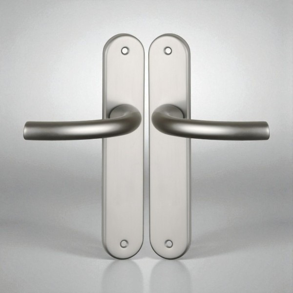 2 poignées de porte KYOTO, Aluminium anodisé entraxe 195 mm