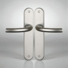 2 poignées de porte KYOTO, Aluminium anodisé entraxe 195 mm