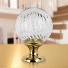 Boule de rampe d'escalier BOWL CRISTAL, Cristal transparent