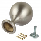 Boule de rampe d’escalier BOWL, Laiton nickel mat D85mm