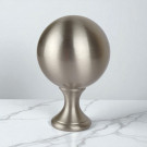 Boule de rampe d’escalier BOWL, Laiton nickel mat D85mm - Ambiance
