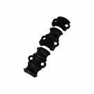 Fausse crémone à bouton ovale pour fenêtre NOCTU, fer noir