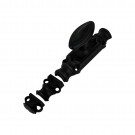 Fausse crémone à bouton ovale pour fenêtre NOCTU, fer noir