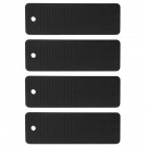 Lot de 4 bloques porte FLAT, Caoutchouc noir L95H15