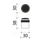 Butée de porte sol CYLINDRIQUE, Aluminium blanc mat