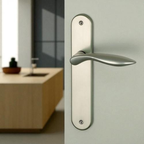 2 poignées de porte DETROIT, Aluminium entraxe 195 mm