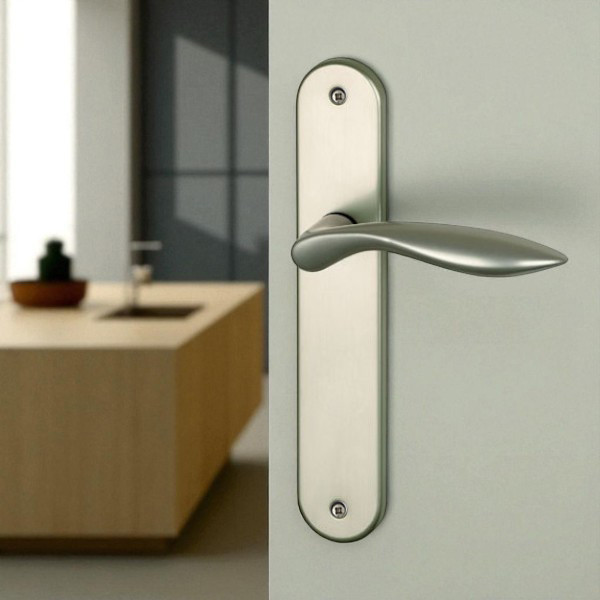 2 poignées de porte DETROIT, Aluminium entraxe 195 mm