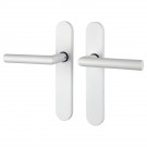 2 poignées de porte Dualfit - Edison, blanc entraxe 165 et 195 mm sans trou
