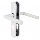 2 poignées de porte Dualfit - Edison, blanc entraxe 165 et 195 mm cylindre