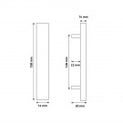 Poignée de meuble OSCAR nickel satiné