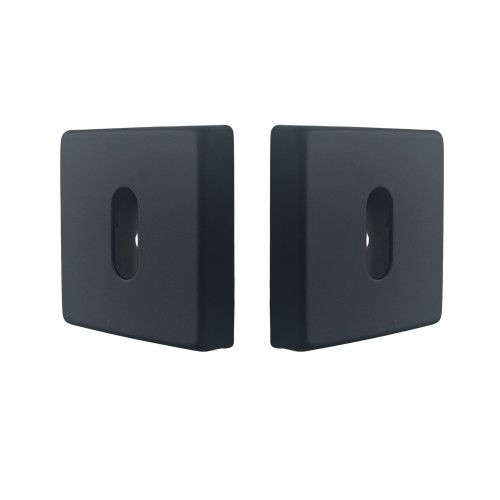 ROSACE CARRE NOIR MAT CLE POUR CHAMBRE