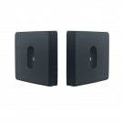 ROSACE CARRE NOIR MAT CLE POUR CHAMBRE